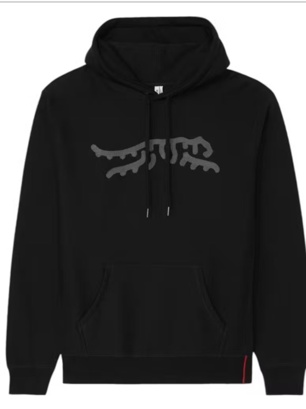 Black Graphic Pullover Hoodie